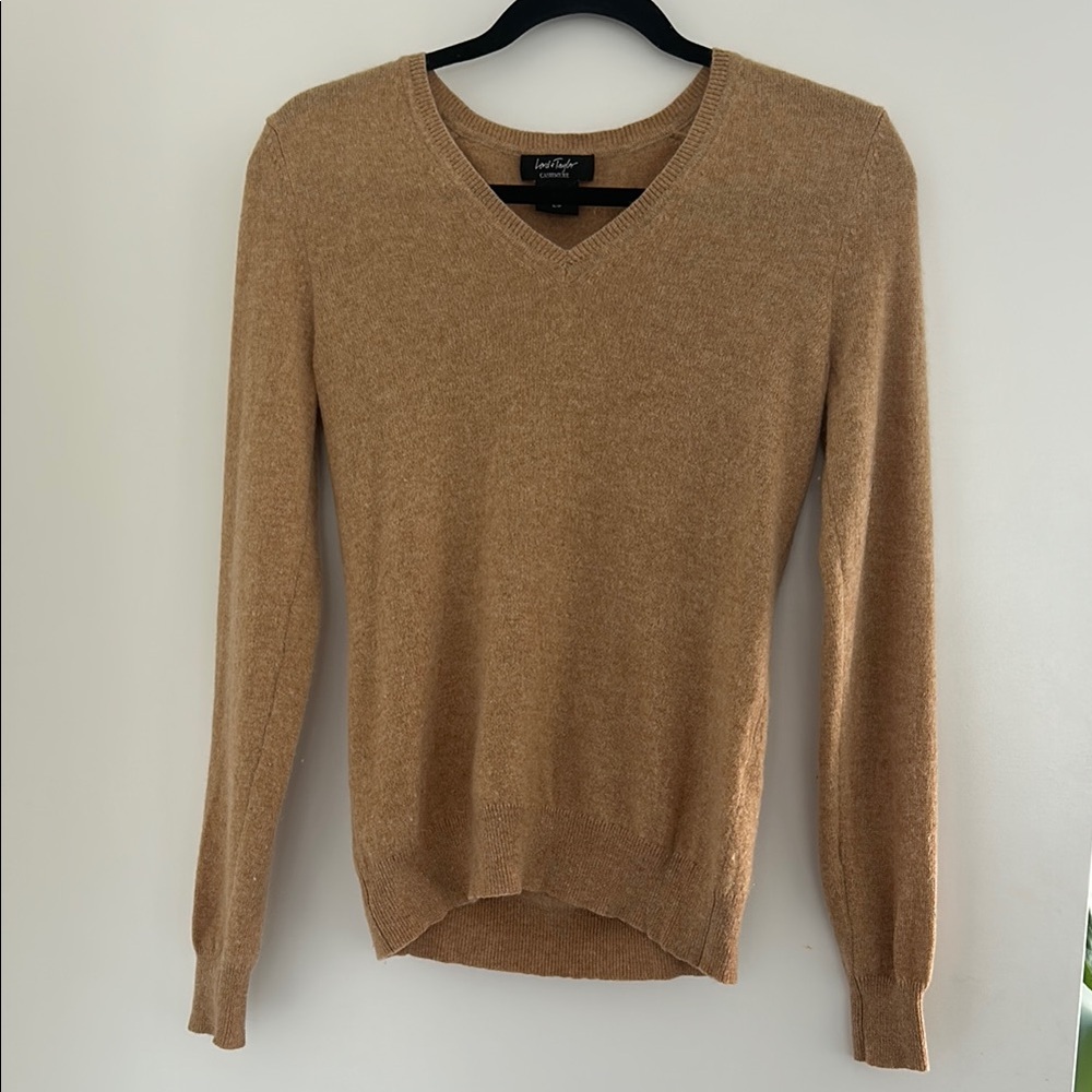 Lord & Taylor 100% Cashmere Tan Women's Sweater